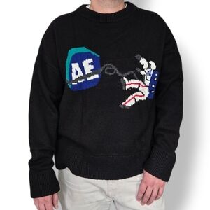 ADER ERROR Korea Sweater Mens Size M/L Astronaut Wool Cotton Knit